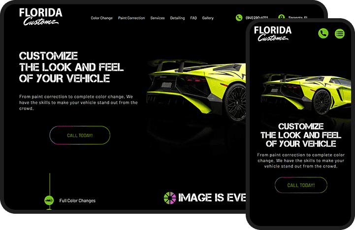 Custom Auto Services Website Design