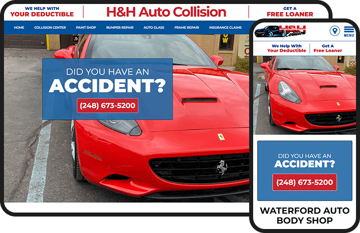 Auto Collision Fix Website Design