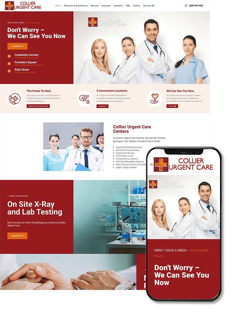 Collier Urgent Care Website Design