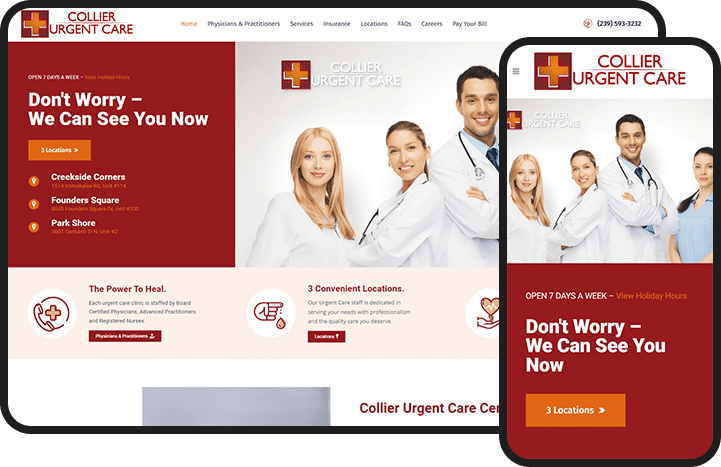 Collier Urgent Care Website Design