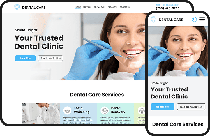 Dental Care Website Design
