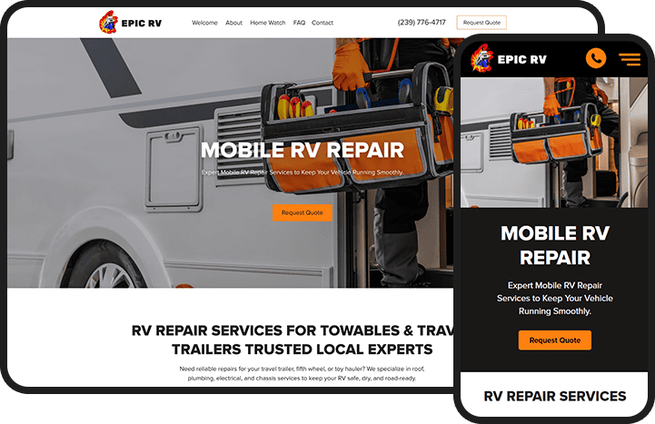 RV Services Website Design