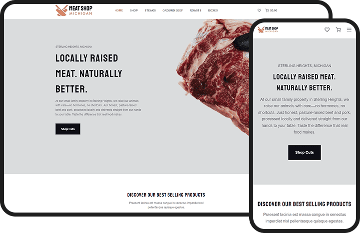 Meat Shop Website Design