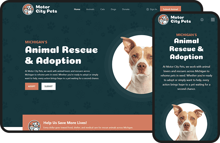 Animals Rescue Website Design