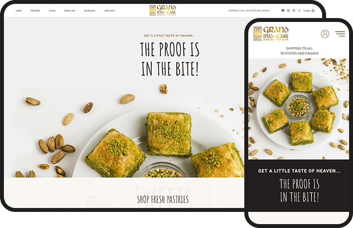 Grand Mid-East Pastry Delight Website Design