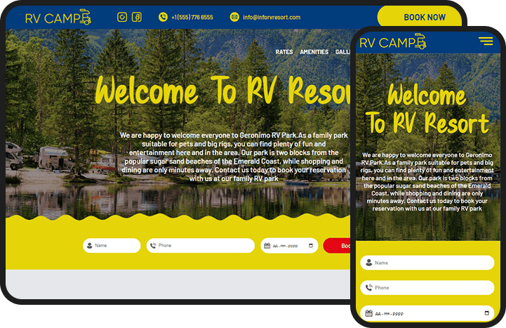 RV Campground Website Design
