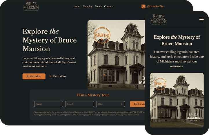Mystery House Website Design