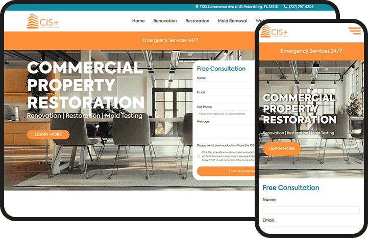 Property Restoration Website Design