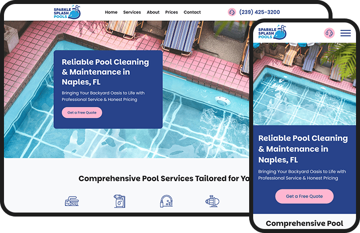 Pool Services Website Design
