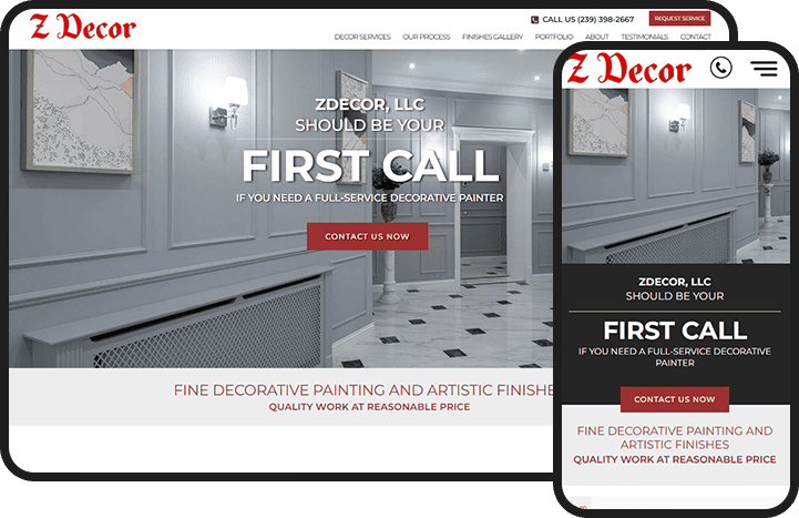 Decoration Services Website Design