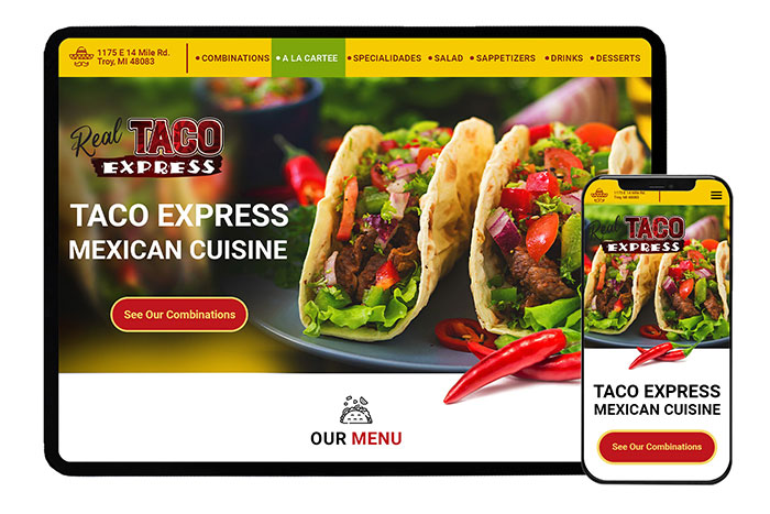 Real Taco Express Website Design