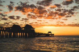 naples, florida beach image at sunset